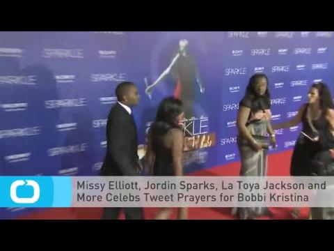 VIDEO : Missy elliott, jordin sparks, la toya jackson and more celebs tweet prayers for bobbi kristi