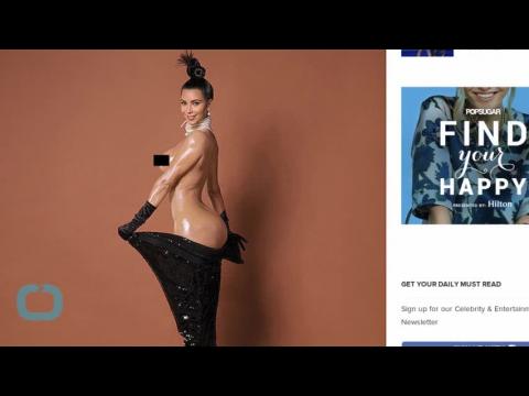 VIDEO : Kim kardashian is literally showing her posterior in leaked love magazine photo