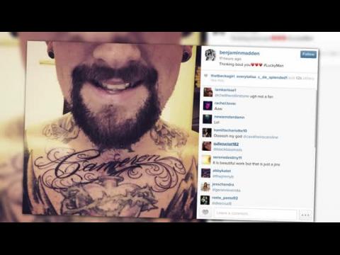 VIDEO : Benji Madden Gets A Tattoo For Wife Cameron Diaz