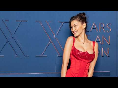 VIDEO : Bella Hadid Turns Heads In Jewel-Encrusted Corset Dress