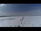 Ice-fishing lovers gather on planet's deepest lake, Baikal