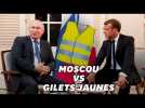 Vladimir Poutine évoque les gilets Jaunes devant Emmanuel Macron