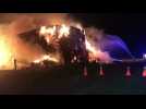Doische: incendie de milliers de ballots de paille