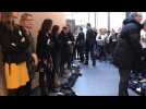 Valenciennes: haie d'honneur des avocats, robes aux pieds