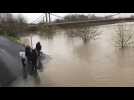 Tempête Gloria - l'Agly à Rivesaltes