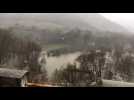 Tempête Gloria - le barrage de Caramany dans les Pyrénées-Orientales