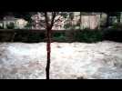 Tempête Gloria - Le cours d'eau le Tech à Amélie-les-Bains