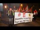 Manifestation aux flambeaux contre la réforme des retraites à Cambrai