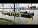 NANTES / MISE A L'EAU DE L'IMOCA L'OCCITANE D'ARMEL TRIPON