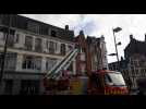 Tempête Ciara : Une façade à Béthune sécurisée par les pompiers