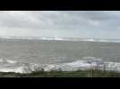 La rade de Boulogne-sur-Mer sous l'effet de la tempête Ciara