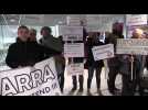 Aéroport Toulouse-Blagnac : manifestation contre les nouvelles trajectoires des avions