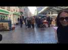 Sète : ambiance sur le marché du mercredi en centre-ville où les militants des candidats aux municipales distribuent leurs tracts.