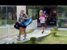Kim Clijsters à l'entraînement le premier jour du tournoi Monterrey ( Mexique)