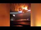Incendie sur l'autoroute A1 près de Senlis : un poids lourd et six voitures en feu