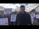 Manifestation des enseignants du collège Albert-Camus à Lumbres, ils dénoncent les soldes sur les retraites