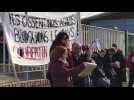 Rassemblement devant le lycée Coubertin à Calais contre la nouvelle réforme du bac