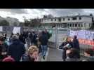 Manifestation au lycée Chevrollier à Angers