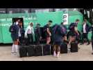 Rugby - Tournoi des 6 Nations : le XV de France arrive à son entraînement à Nice