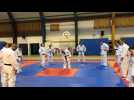 La championne du monde Françoise Dufresnes anime un cours de judo adapté