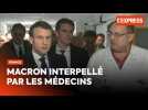 Macron interpellé par des médecins à l'hôpital de la Pitié-Salpêtrière