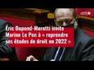 VIDÉO. Éric Dupond-Moretti répond aux «mensonges» de Marine Le Pen