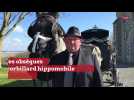 Des obsèques avec un corbillard hippomobile à Saint-Valery-sur-Somme