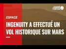 VIDÉO. Espace : l'hélicoptère Ingenuity a effectué un court vol historique sur Mars