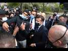 Emmanuel Macron et Gérald Darmanin en visite à Montpellier sur le thème de la sécurité