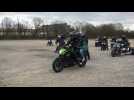 Les motards manifestent contre les nids-de-poule à Reims
