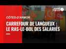 Manifestation de salariés de Carrefour à Langueux