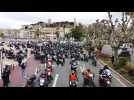 Les motards en colère manifestent contre le contrôle technique entre Cannes et Nice
