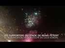 Le feu d'artifice des supporters du Stade de Reims pour fêter la qualficiation en Ligue Europa