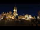 Ambiance covid sur la Grand Place d'Anvers