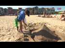 Un concours de châteaux de sable en famille à Hendaye