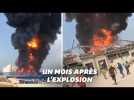 Un incendie s'est déclaré dans un entrepôt du port de Beyrouth