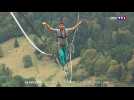 Sensation forte : une des plus longues slackline au monde installée en Auvergne