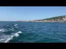 Sète vue depuis la mer Méditerranée