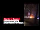 Une voiture a pris feu cette nuit à la Roseraie à Angers