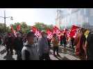 Aulnoye-Aymeries: manifestation CGT pour les cheminots et Vallourec