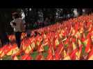Espagne : des milliers de drapeaux en hommage aux victimes du Covid-19