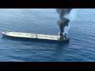 Crainte de nouvelle marée noire dans l'océan indien avec un incendie sur un pétrolier