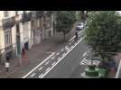 Saint Gilles : nouvelle piste cyclable peinte sur la Chaussée de Waterloo (vidéo Germani)