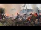 Rieulay : violent incendie d'un hangar agricole