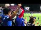 Mondial de rugby : le tour d'honneur des Bleus après leur victoire sur les États-Unis