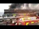 Vidéo - Marseille : un incendie au Marché aux puces, des évacuations