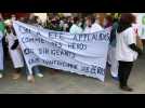 Manifestations des personnels soignants le 15 octobre 2020 devant l'hôpital d'Annecy