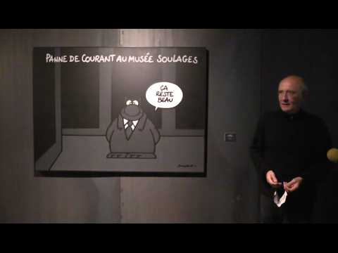 VIDEO : Philippe Geluck, le crateur du chat, au muse Soulages