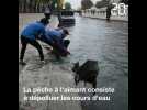 Paris : Contre la pollution, les pêcheurs à l'aimant entrent en Seine
