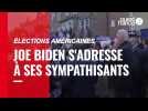 Élections américaines. Joe Biden s'adresse à ses sympathisants